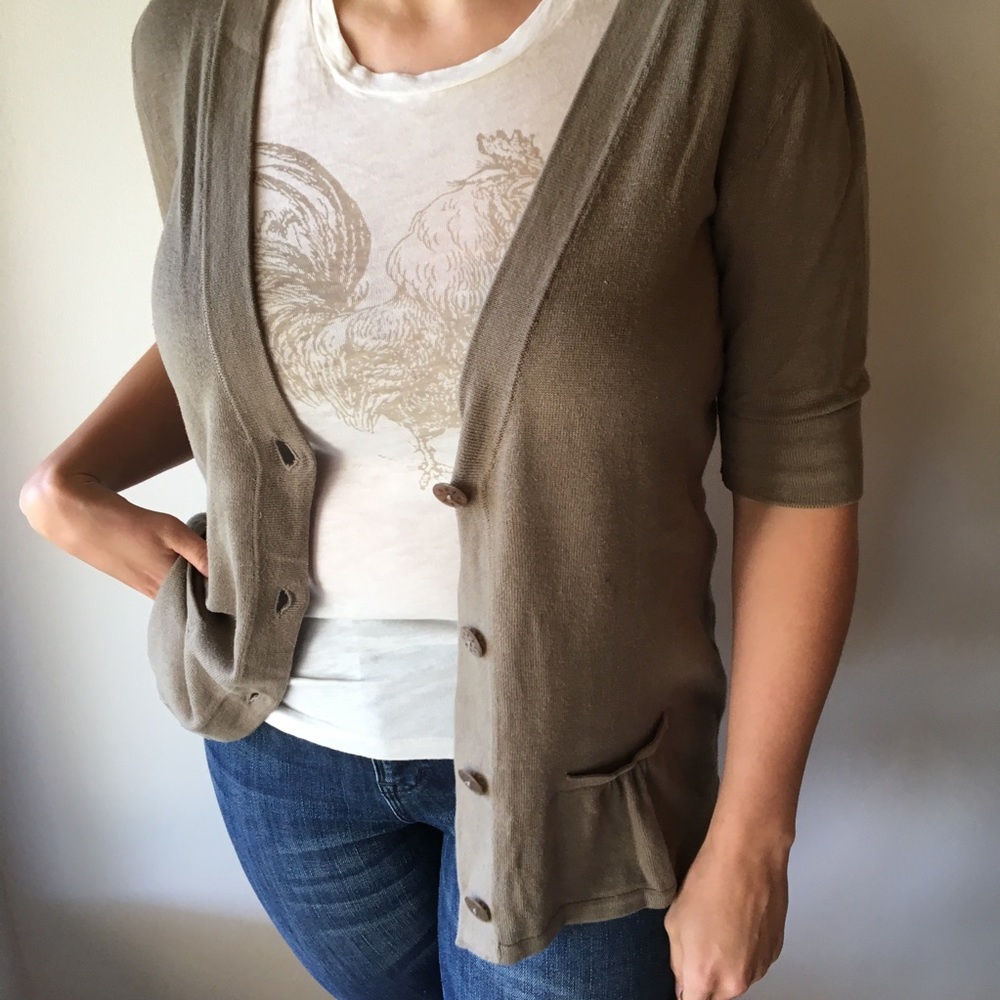 Taupe Fossil Cardigan